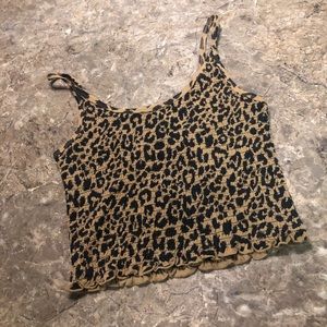 Cheetah print crop top